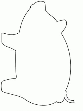 the outline of a bear sitting on its hind legs