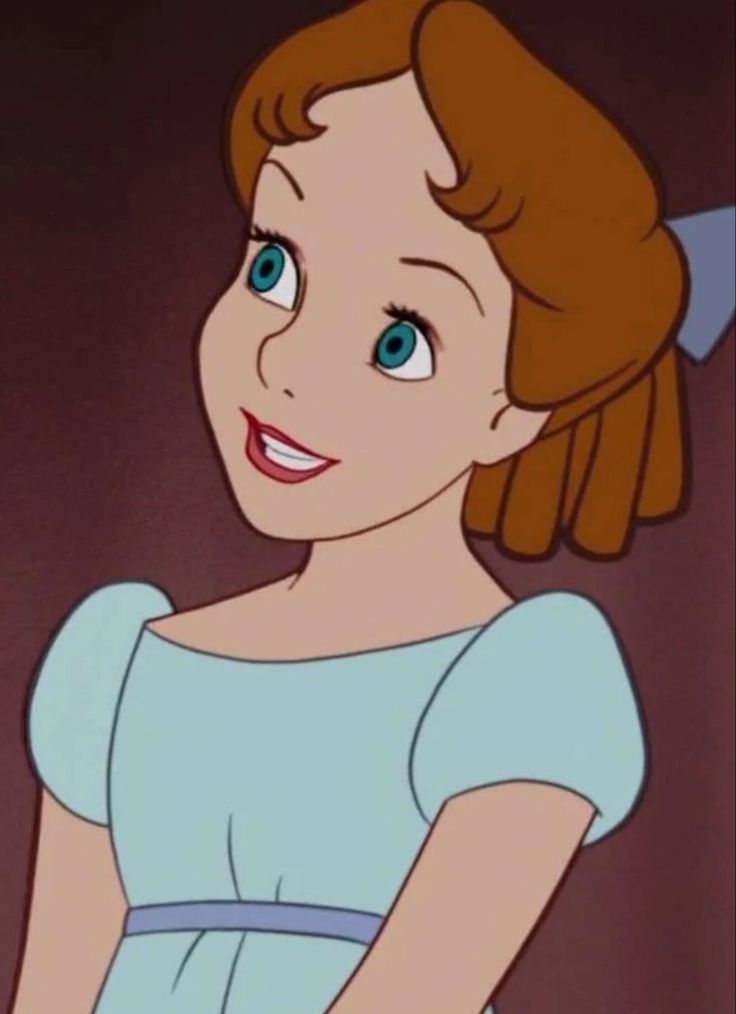 A picture of Wendy Darling from Peter Pan Peter Pan Characters, Wendy Peter Pan, Peter Pan 1953, Peter Pans, Hulk Character, Peter Pan Wendy, Peter Pan Disney, Wendy Darling, Peter And Wendy