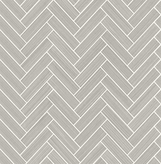 a gray and white herringle pattern wallpaper