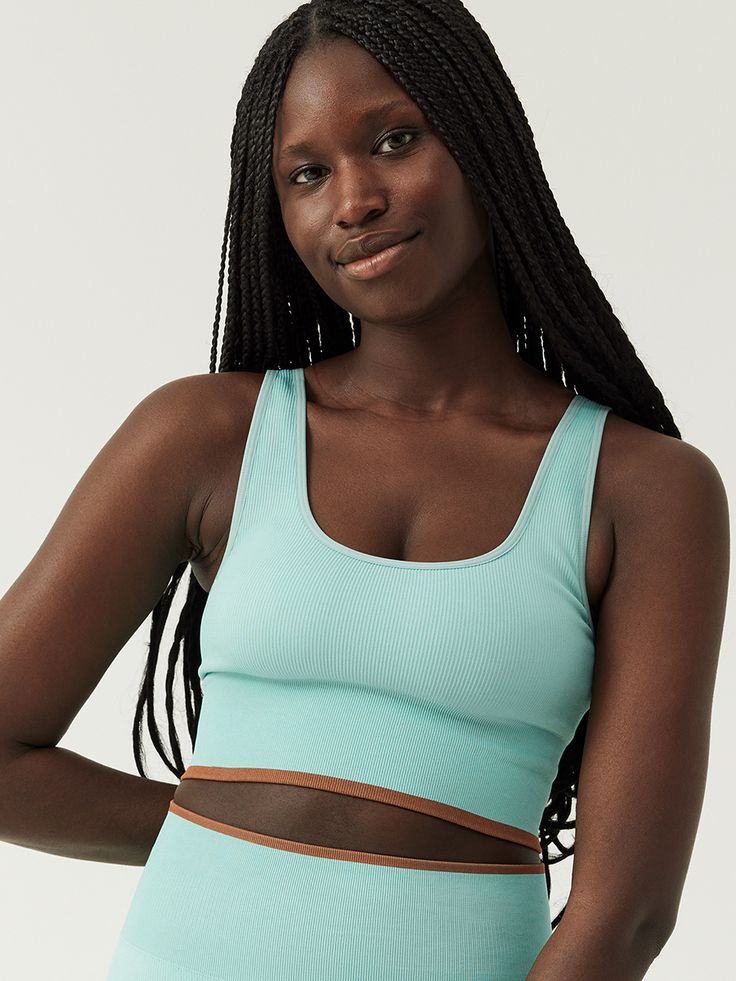 Longline Bra, Jane Fonda, Outdoor Voices, Mint Blue, Support Bras, Long A Line, Fair Trade, New Arrivals, Tights