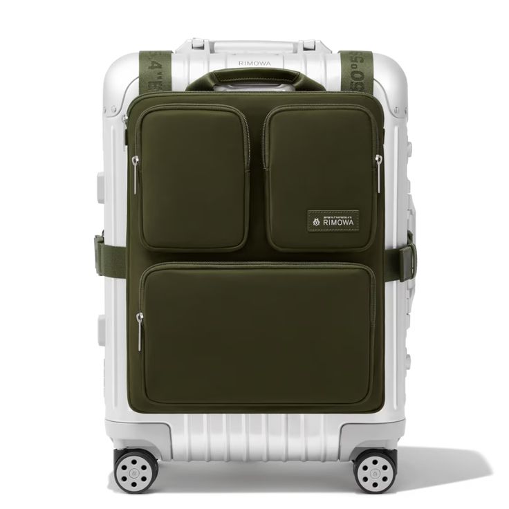 Cabin Luggage Harness in Khaki Green | Travel accessories | RIMOWA Green Nylon Travel Accessories With Luggage Sleeve, Green Nylon Luggage With Luggage Sleeve, Green Nylon Luggage With Sleeve, Green Rectangular Nylon Luggage, Luxury Nylon Luggage With Sleeve, Luxury Nylon Luggage With Luggage Sleeve, Luxury Nylon Rectangular Luggage, Nylon Luggage With Sleeve For Weekend Trips, Nylon Luggage With Sleeve For Trips