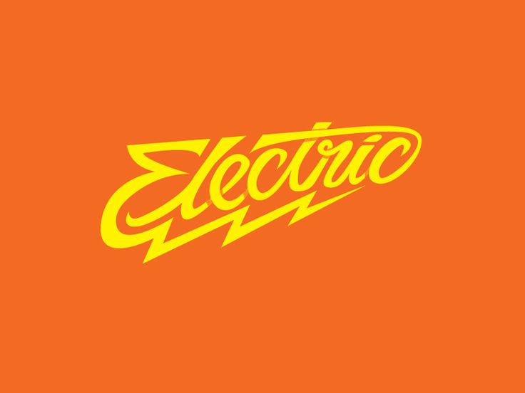 the electric logo on an orange background