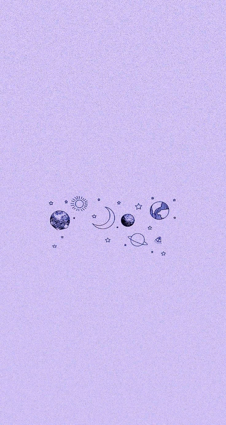 Aesthetic wallpaper with planets in lilac Purple Background, Planets, Instagram Photos, Stars, Purple, Blue, Instagram