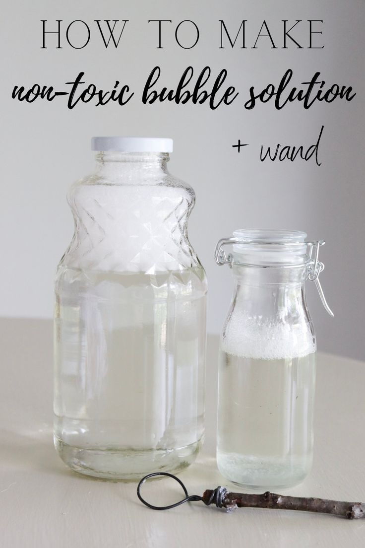 how to make non - texic bubble solution and wand