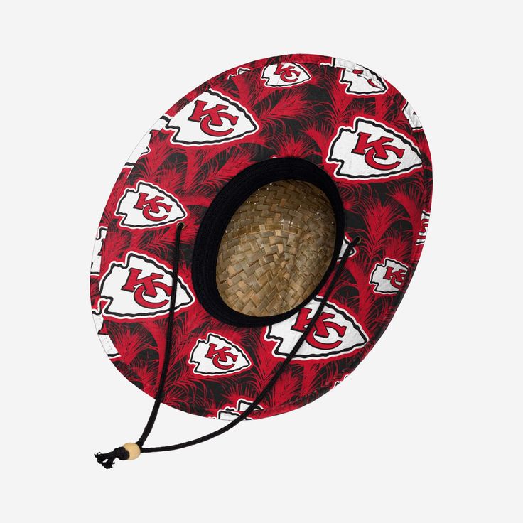 *SEP* *SEP*On those hot summer days, you can rest assured knowing you'll look as cool as a cucumber when you've got this Kansas City Chiefs Floral Straw Hat. This is the sizzlin' summer style you've been looking for. Features Sturdy straw construction with embroidered team logo display for even more team spirit Black lace chin string for a comfortable wear Printed, team-colored floral design with repeat team logo display under brim to keep you looking as fresh as you feel Details Material: Straw Kansas City Chiefs, Straw Hat, Team Colors, Kansas City, Kansas, Straw, Floral Design, Summer Fashion, Hats