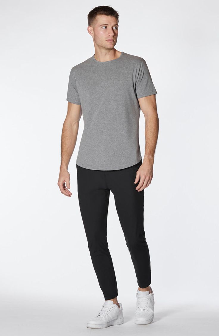 A curved hem enhances the fit of this versatile crewneck T-shirt made from soft, stretchy PYCA Pro® fabric that's wrinkle-resistant and retains its shape. 29 1/2" length (size Medium) Crewneck Short sleeves 62% polyester, 33% cotton, 5% spandex Machine wash, dry flat Imported Casual Crew Neck Muscle Tee For Layering, Sporty Relaxed Fit Muscle Tee With Crew Neck, Casual Crew Neck Elastane Activewear, Casual Crew Neck Activewear, Versatile Cotton Activewear With Crew Neck, Versatile Cotton Crew Neck Activewear, Fitted Crew Neck Muscle Tee For Casual Wear, Fitted Casual Muscle Tee With Crew Neck, Casual Crew Neck Activewear With Relaxed Fit