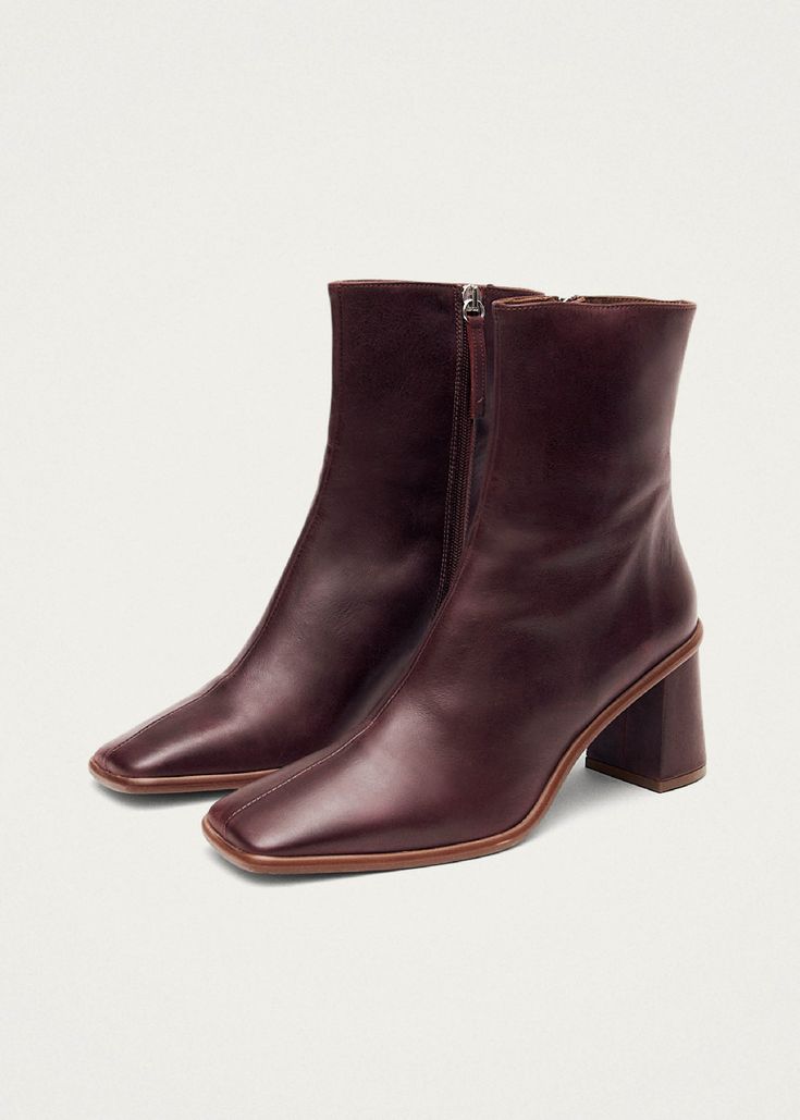 West Cape - Red Leather Boots | ALOHAS Burgundy Boots Ankle, Red Leather Boots, Vegan Boots, Sustainable Leather, Everyday Shoes, Classic Boots, Fall Favorites, Summer Staples, Leather Ankle Boots