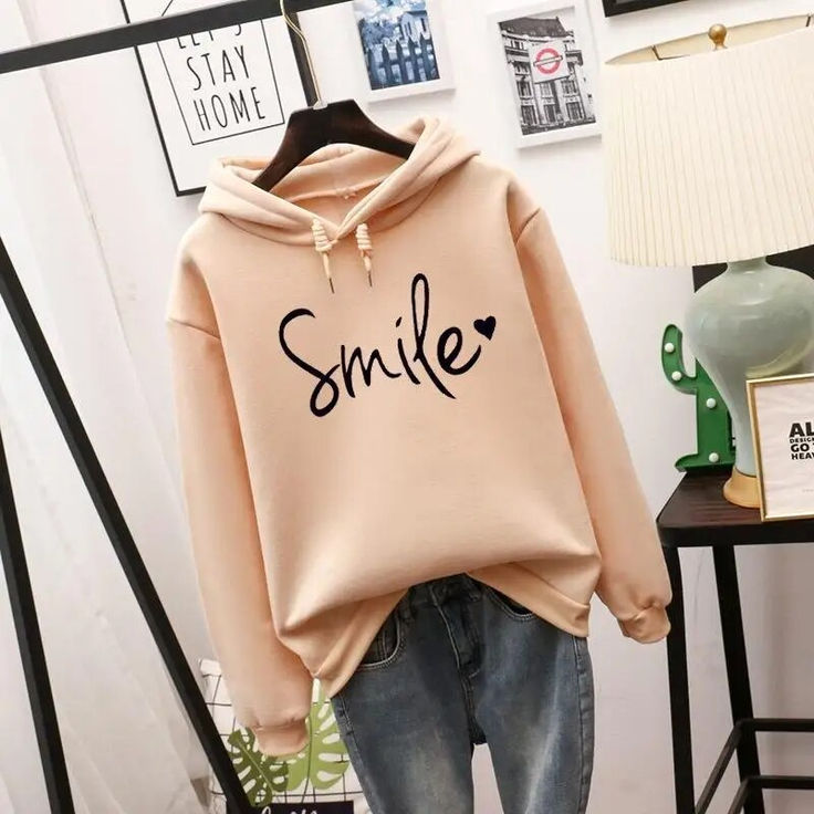 Trending Hoodies, Loose Jumper, Sweater Trends, Round Neck Shirt, Winter Pullover, Plus Size Hoodies, Estilo Chic, Printed Drawstring, Crew Neck Shirt