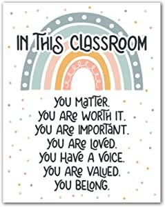 a card with the words in this classroom on it