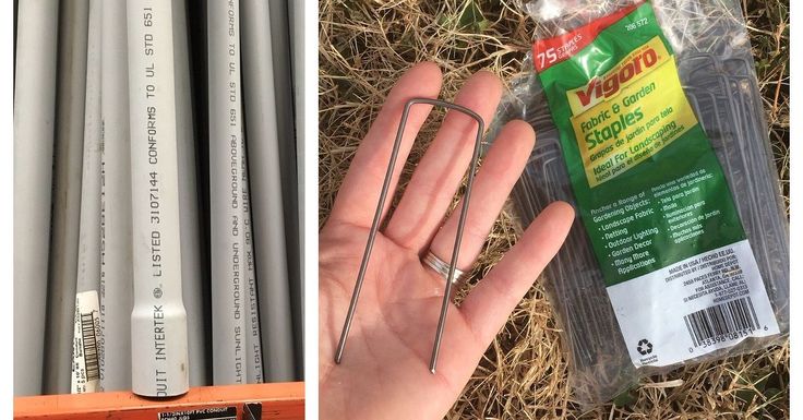 there are several different types of metal rods in the package and one is holding it up