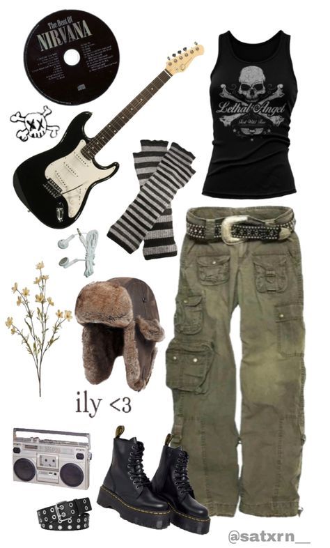 Tomboy Grunge Aesthetic, Punk Rock Outfits Aesthetic, Midwest Emo Aesthetic Clothes, Grundy Outfits, Midwest Emo Outfits, Fashion Outfits Grunge, Emo Grunge Outfits, Grudge Outfits, Grunge Outfit Ideas