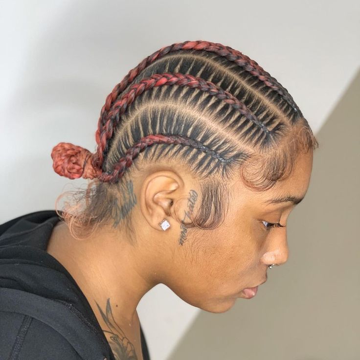 Straight Back Feed In Braids Into 2 Buns, Straight Back Feed In Braids With Two Buns, Feedin Braids Into Low Bun, 6 Straight Back Feed In Braids Bun, Feed In Braids Into Low Bun With Designs, Feed In Braids Into Low Bun, Curly Braided Hairstyles, Baby Girl Hairstyles Curly, Peekaboo Hair