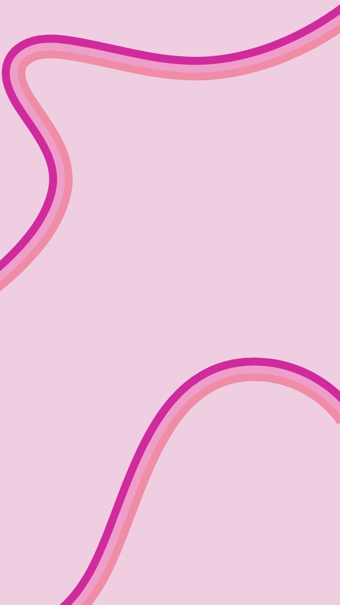 a pink background with curved lines on the bottom right corner and one line in the middle