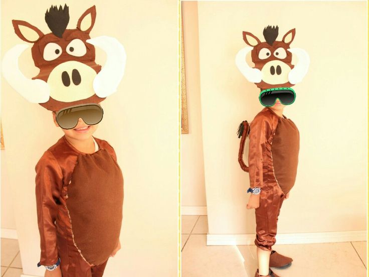 two pictures of a young boy dressed up as a cow with sunglasses on his head