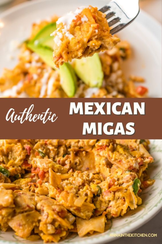 mexican food is served on a white plate with a fork and the words authentic mexican micas above it