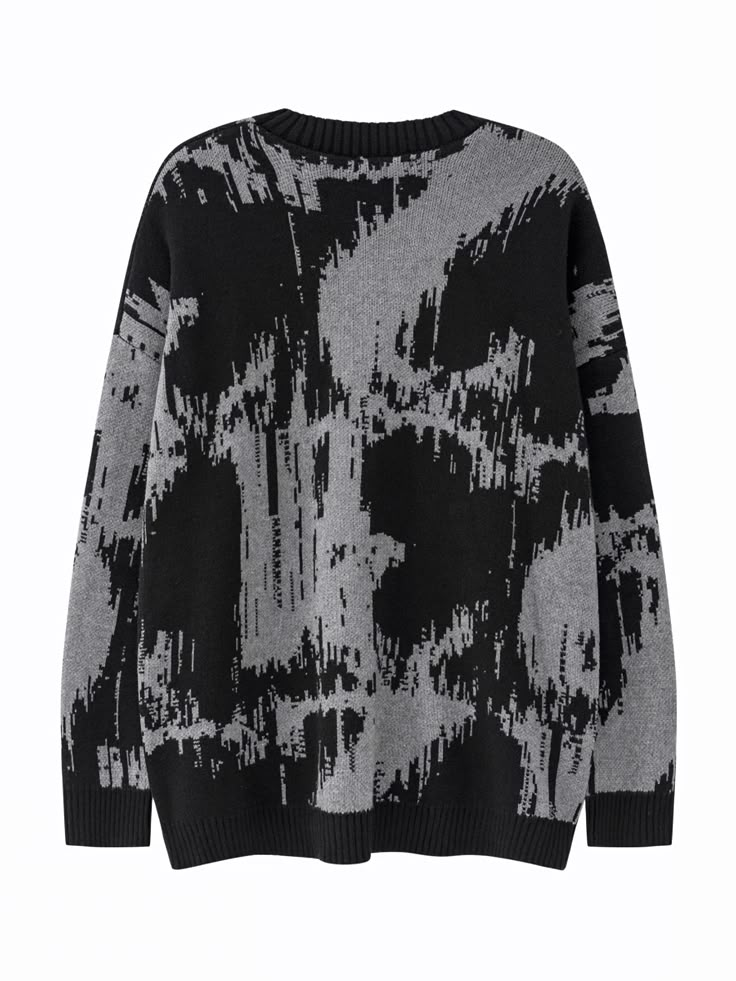 PRODUCT DETAILSSweater by DYSTOPIɅN ™️ Dark abstract pattern Oversized fit Unisex design Premium knit Soft and cozy SIZE & FITAvailable in sizes M, L, XL, XXL, designed for a comfortable, oversized look.LOOK AFTER MEMachine wash cold, tumble dry low.ABOUT MESoft and durable fabric blend.Fabric: 100% Acrylic Knit Black Jacquard Knit Winter Sweater, Black Jacquard Knit Sweater For Winter, Black Jacquard Knit Sweater For Fall, Fall Black Jacquard Knit Sweater, Oversized Black Jacquard Knit Sweater, Black Jacquard Knit Sweater For Streetwear, Black Jacquard Knit Tops For Winter, Oversized Black Sweater For Layering, Black Oversized Sweater For Layering