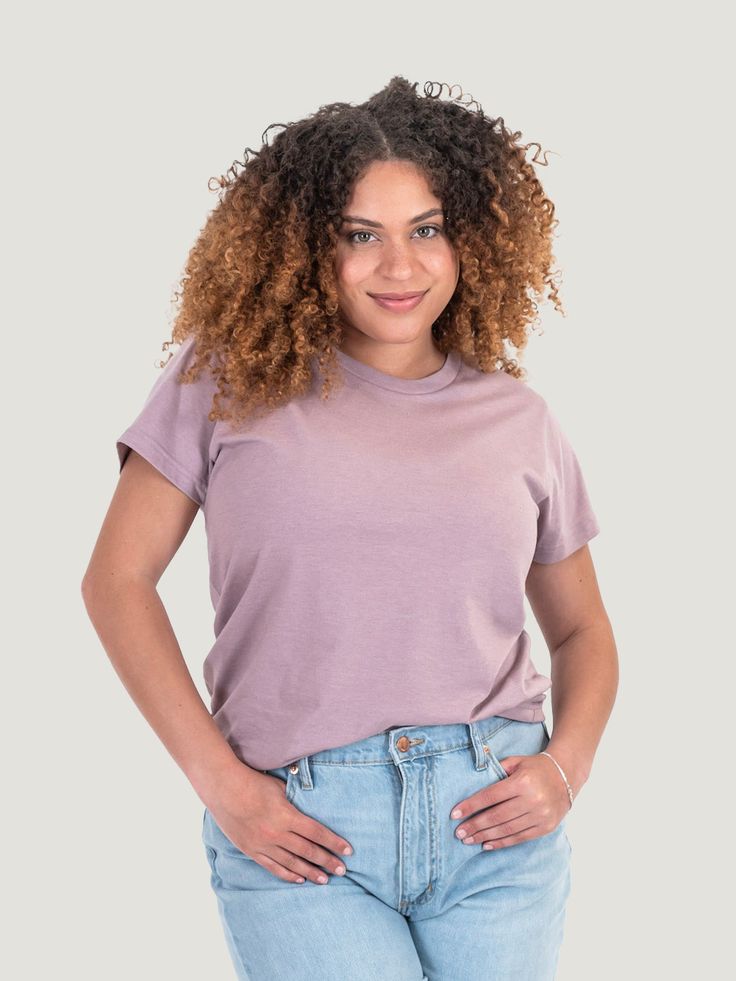 Meet the shirt that can do anything. Dress it up or down, layer it or accessorize it — our Women's Thistle Crew Neck can be as chic or as casual as you want it to be. With a color that’s as soft and rich as its fabric, this tee brings a comfy pop of color to any outfit. Made with StratuSoft, our super soft cotton-poly fabric blend High-quality material that washes well and doesn’t wrinkle easily Preshrunk and semi-fitted for a timeless, relaxed look Free exchanges and no-hassle 100-day returns Spring Soft-washed Solid T-shirt, Cheap Purple Cotton T-shirt, Affordable Lavender Cotton T-shirt, Lavender Relaxed Fit Cotton T-shirt, Breathable Solid Color Yoga T-shirt, Fresh And Clean, Crew Neck Tee, Cool T Shirts, Color Pop