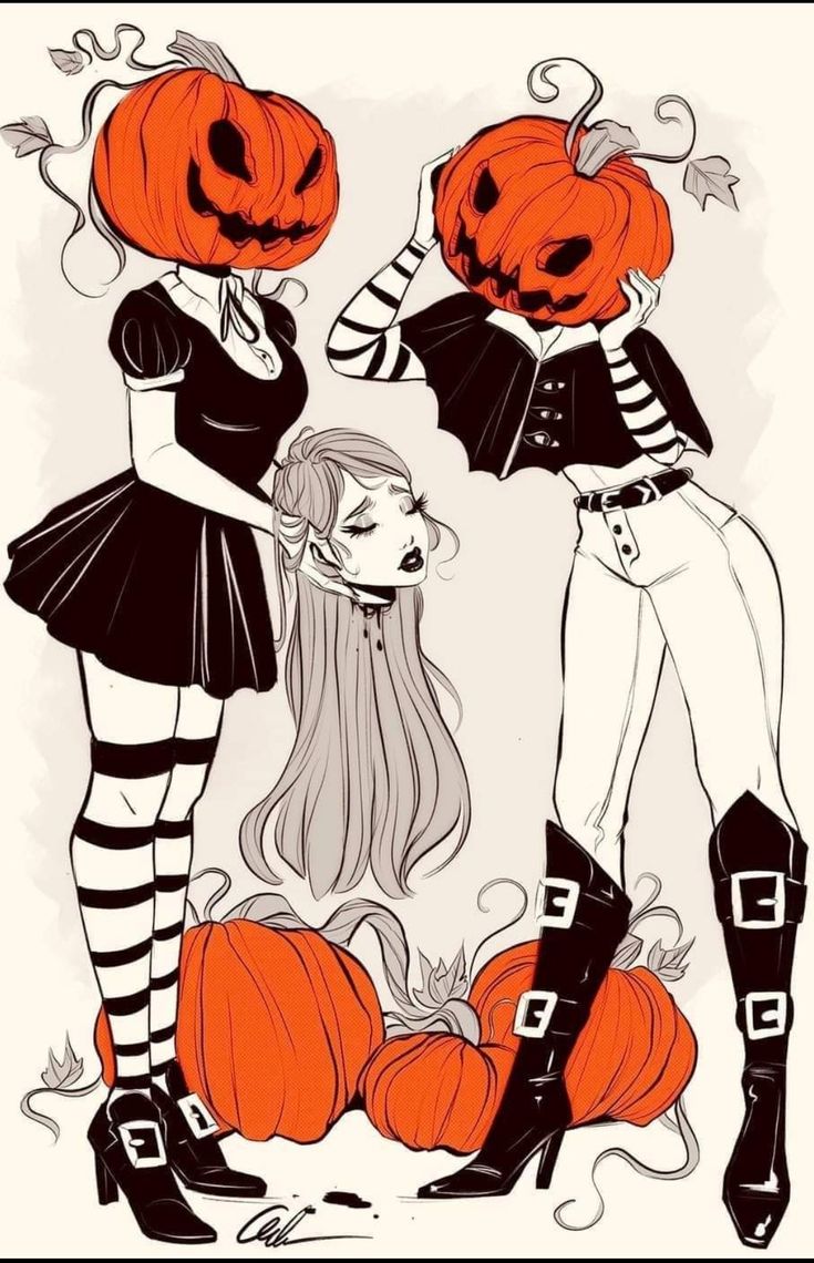 two girls dressed up as witches with pumpkins