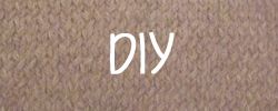 the word diy written in white on a brown background