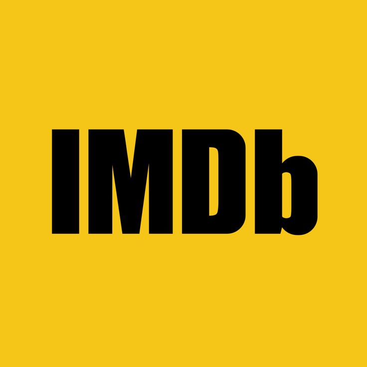 the word imdb is written in black on a yellow background