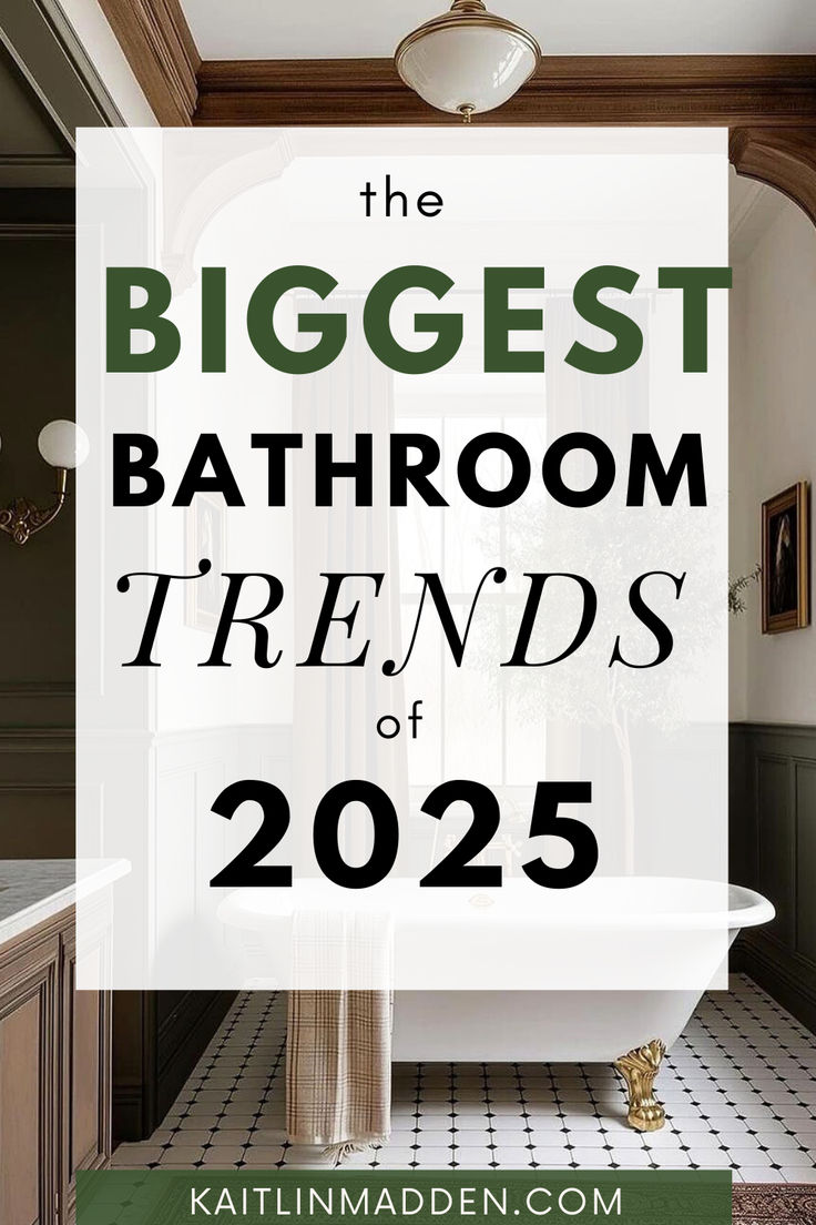 a bathroom with the words, the biggest bathroom trend's of 205