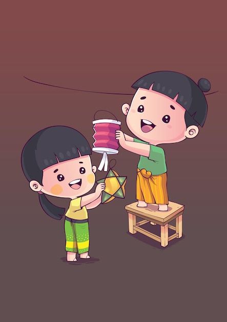 two children are playing with an object together