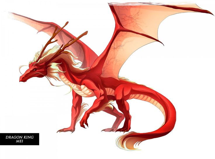 a red dragon is flying in the air