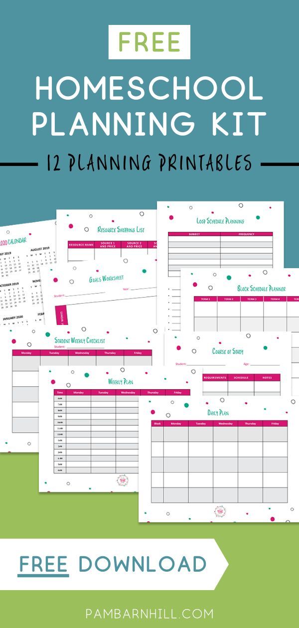 the free homeschool planning kit is shown here