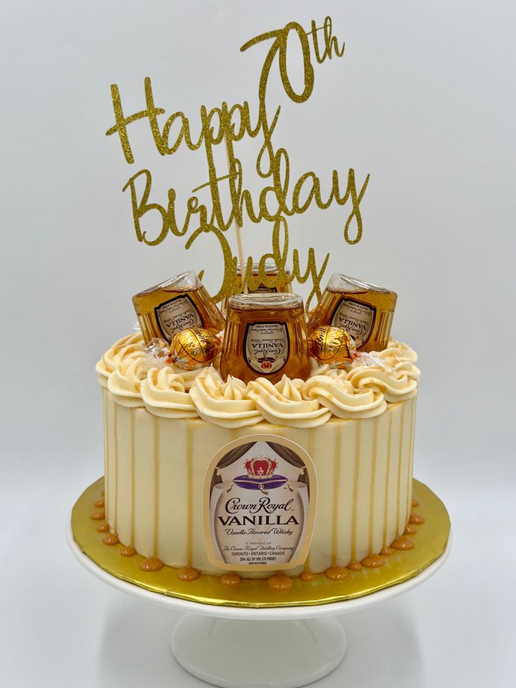 crown royal cake Crown Royal Cakes For Men, Crown Royal Vanilla, Crown Royal Cake, Chic Cupcakes, Cottage Bakery, Custom Sugar Cookies, Salted Caramel Cake, Custom Cupcakes, Diy Cookie