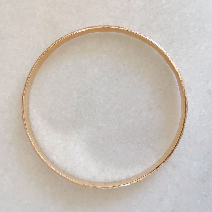 We miss y Handmade Gold Bangle Bracelet For Everyday, Dainty Adjustable 14k Gold Bangle, Adjustable Gold Etched Bangle, Adjustable Dainty 14k Gold Bangle, Everyday Stackable Rose Gold Bangle, Adjustable Etched Gold Bangle, Everyday 14k Gold Bangle, Everyday Handmade Bangle, Handmade Round Bangle For Everyday