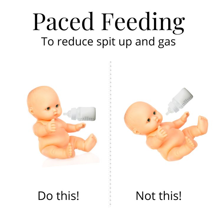 a baby sitting on its back next to a bottle of milk and the caption reads, faced feeding to reduce spit up and gas do this not this