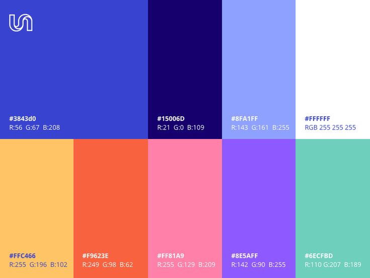 the color scheme for an art project with different colors and numbers on it, including one blue