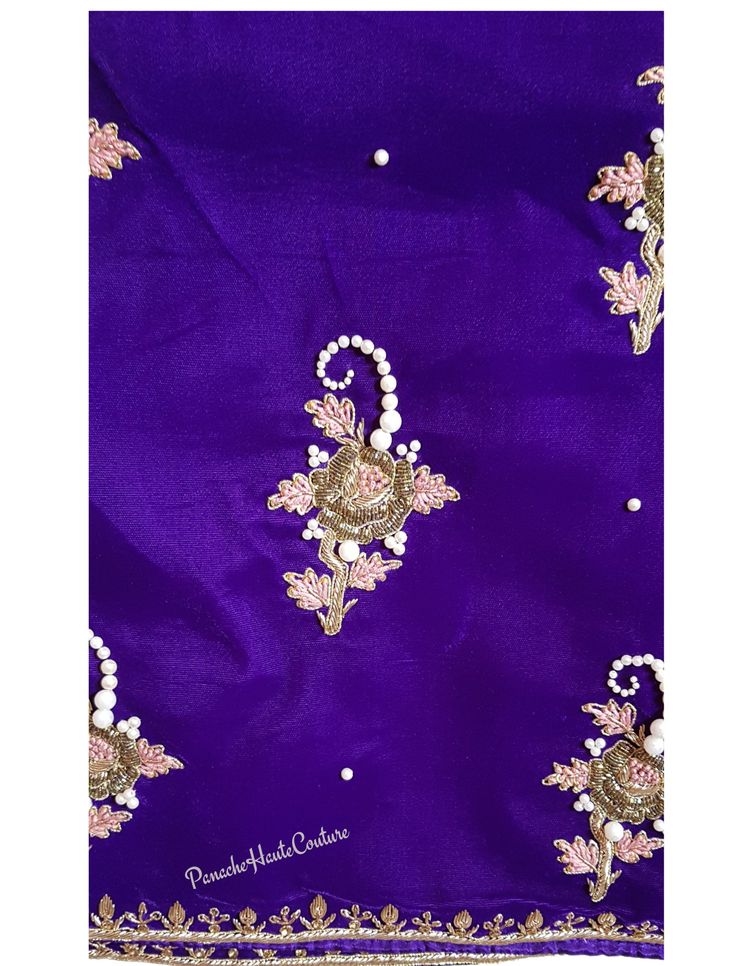 Violet Colour Velvet Shawl Dupatta Ghagra Design, Handwork Design, Violet Colour, Velvet Shawl, Silk Fabric, Shawl, Violet, Thread, Velvet