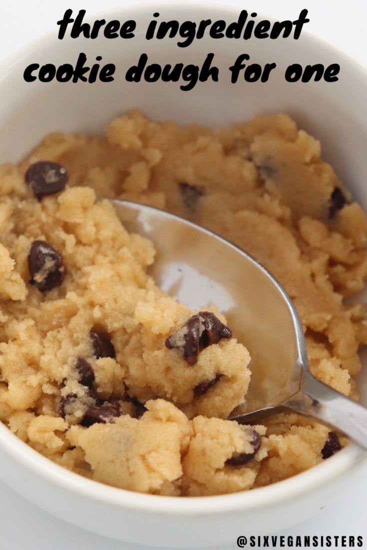 a bowl filled with cookies and chocolate chips