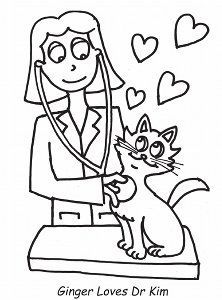 a woman is holding a cat in her hand and has the caption ginger loves dr kim