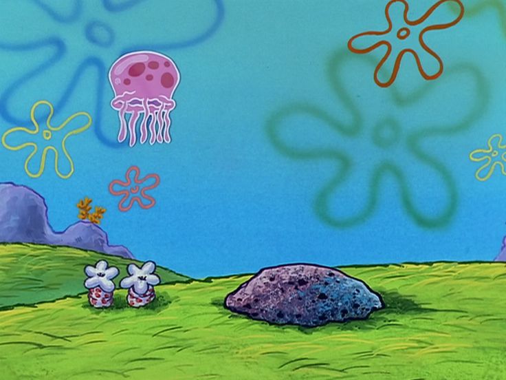 an image of cartoon scene with octopus and jellyfish