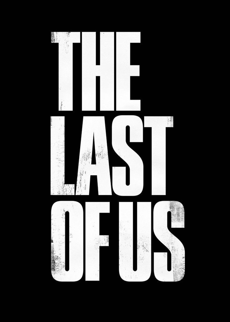 the last of us logo on a black background with white text that reads,'the last of us '