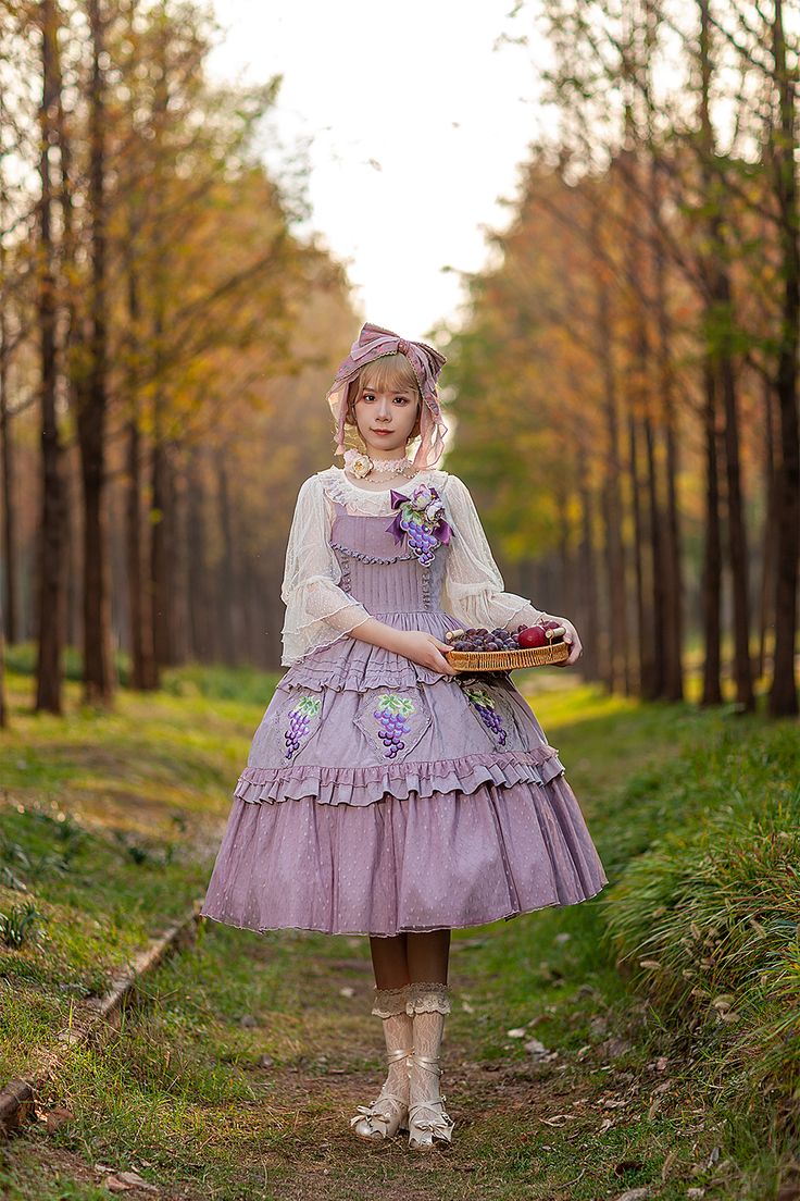 🍇New In Classic Lolita coord🍇 👗🔎Search “CF31” on glitzywonderland.com⠀ 🛍Order Page: https://bit.ly/VineyardLolitaJSK 🌎Free shipping to worldwide with tracking .⠀⠀ .⠀⠀ . #countrylolita #classiclolita #lolitadress #lolitafashion #lolitacoordinate #lolitacommunity #lolitaaesthetic #lolitastyle #lolitaoutfit #lolitaclothes #classiclolitafashion #clalolita #lolitajsk Country Lolita, Lolita Outfits, Classic Lolita, Japanese Street Fashion, J Fashion, Lolita Dress, Gothic Lolita, Lolita Fashion, Japanese Fashion