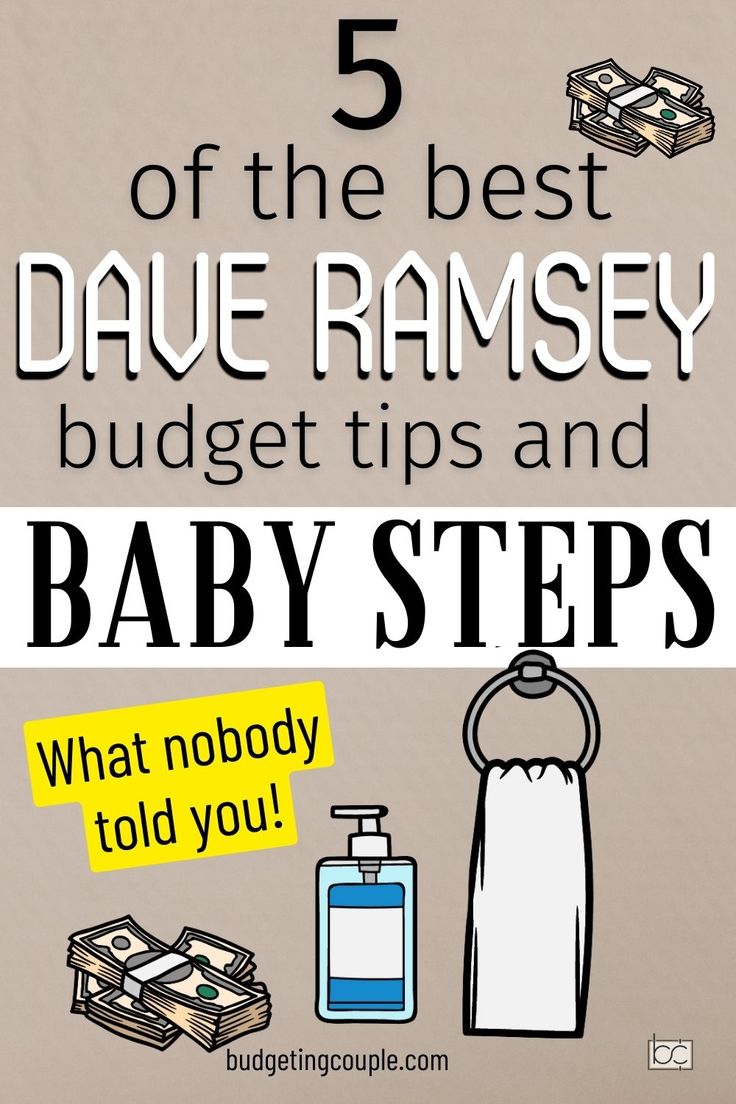 the 5 best dave ramsay budget tips and baby steps info graphic by buddingsuple com