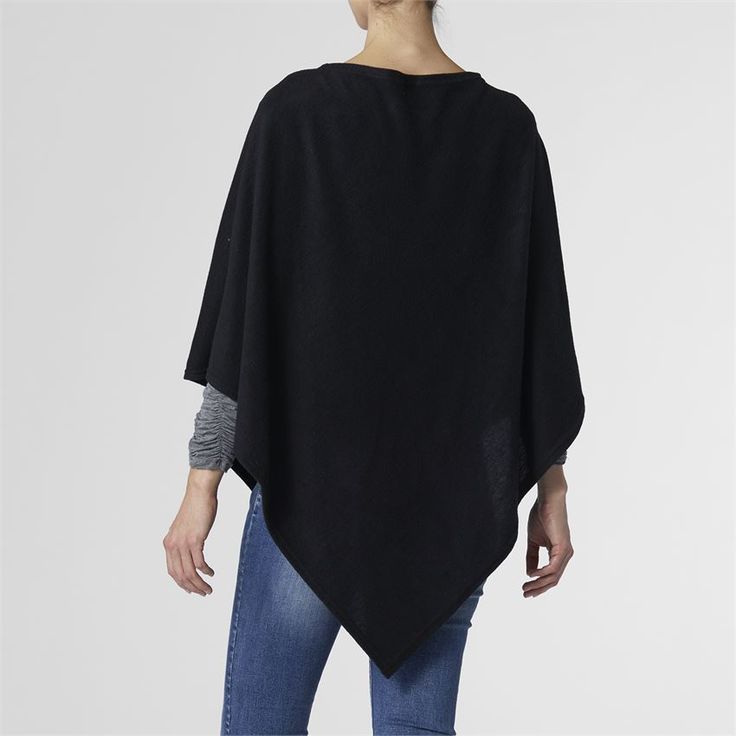 One size asymmetric poncho that is super soft and lightweight. A great layering piece that pairs perfectly with a long sleeve tee or turtle-neck. Materials: Polyester/Rayon. Oversized Solid Poncho For Layering, Oversized Black Cape For Layering, Casual Cape Poncho For Layering, Chic Black Poncho For Layering, Casual Layering Cape Poncho, Casual Layering Poncho Cape, Oversized Black Poncho For Layering, Oversized Poncho For Layering, Casual Black Poncho For Layering