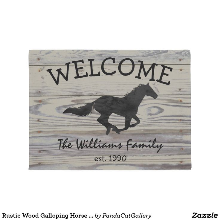 a welcome sign with a horse on it