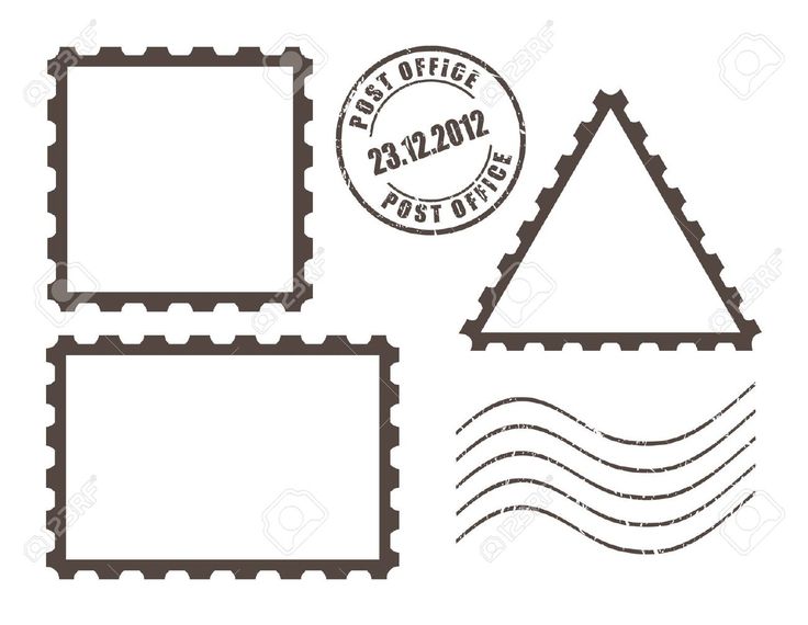 postage stamps with different shapes and sizes