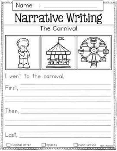 an interactive writing activity for the carnival