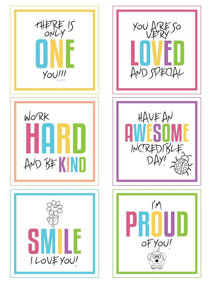 four different cards with the words'work hard, love and smile '