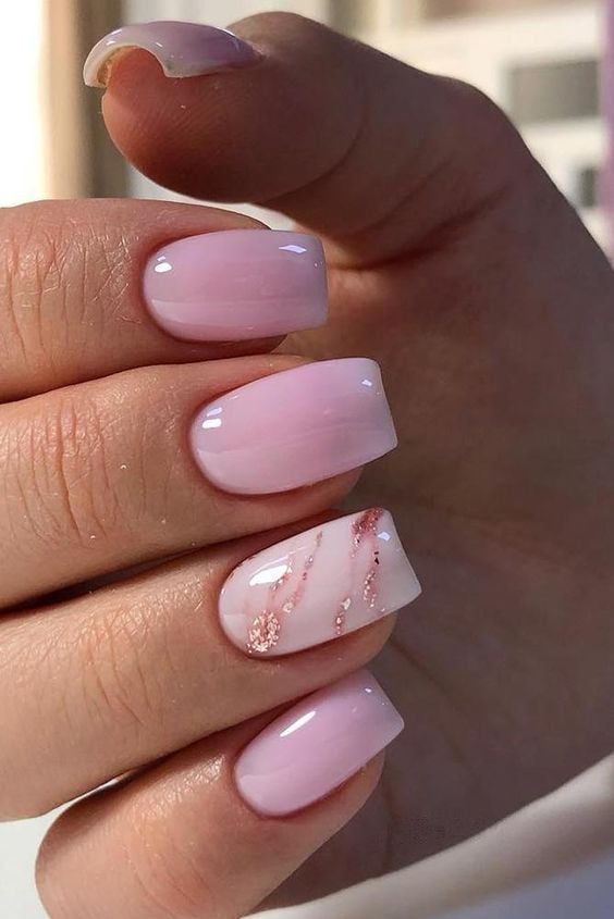 30 Marble Nails That Are Classy & Timeless Cute And Classy Nails, Classy Acrylic Nails Square, Nails Ideas Marble, Nails For Maternity Pictures, New Mom Nails, Nail Ideas 2024, Cute Baby Pink Nails, Simple Marble Nails, Cute Marble Nails