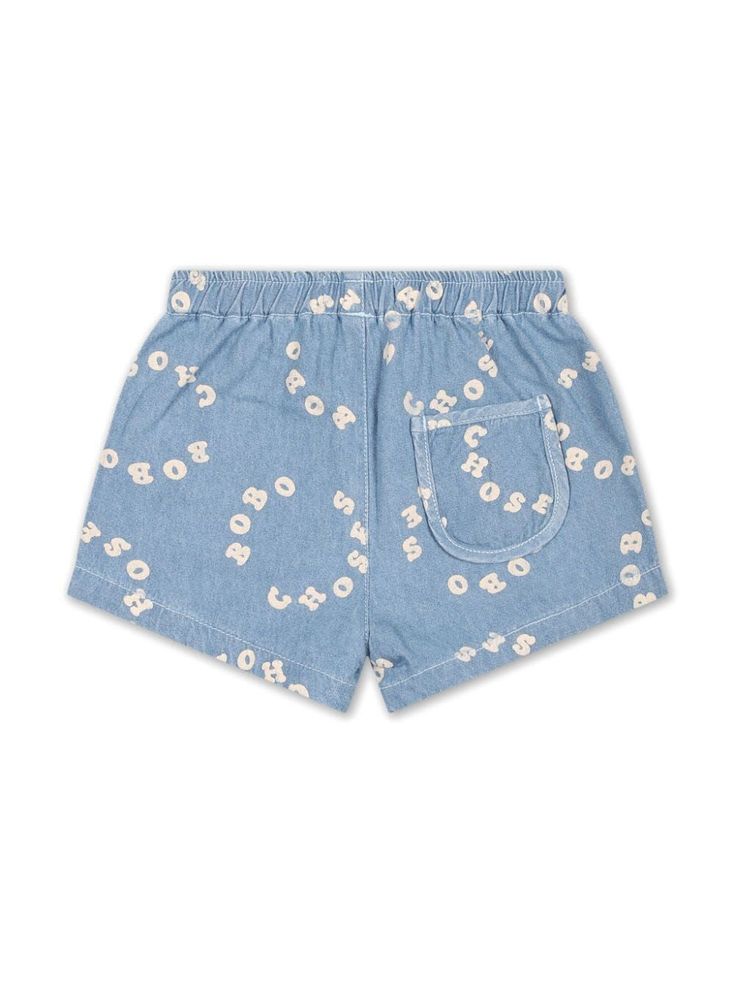 Baby Circle Denim Shorts from Bobo ChosesComposition: 100% Organic Cotton Summer Cotton Jeans With Elastic Waistband, Playful Denim Blue Bottoms, Playful Denim Blue Bottoms For Spring, Cute Short Summer Jeans, Playful Spring Jean Shorts, Playful Denim Blue Jeans For Summer, Cute Summer Denim Bottoms, Cute Denim Bottoms For Summer, Cute Relaxed Fit Cotton Bottoms