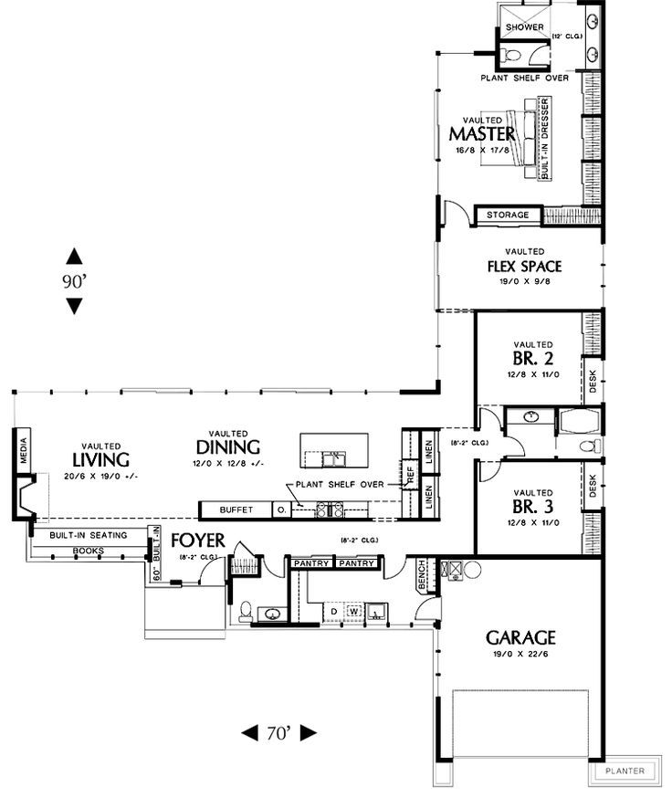 the floor plan for this modern home