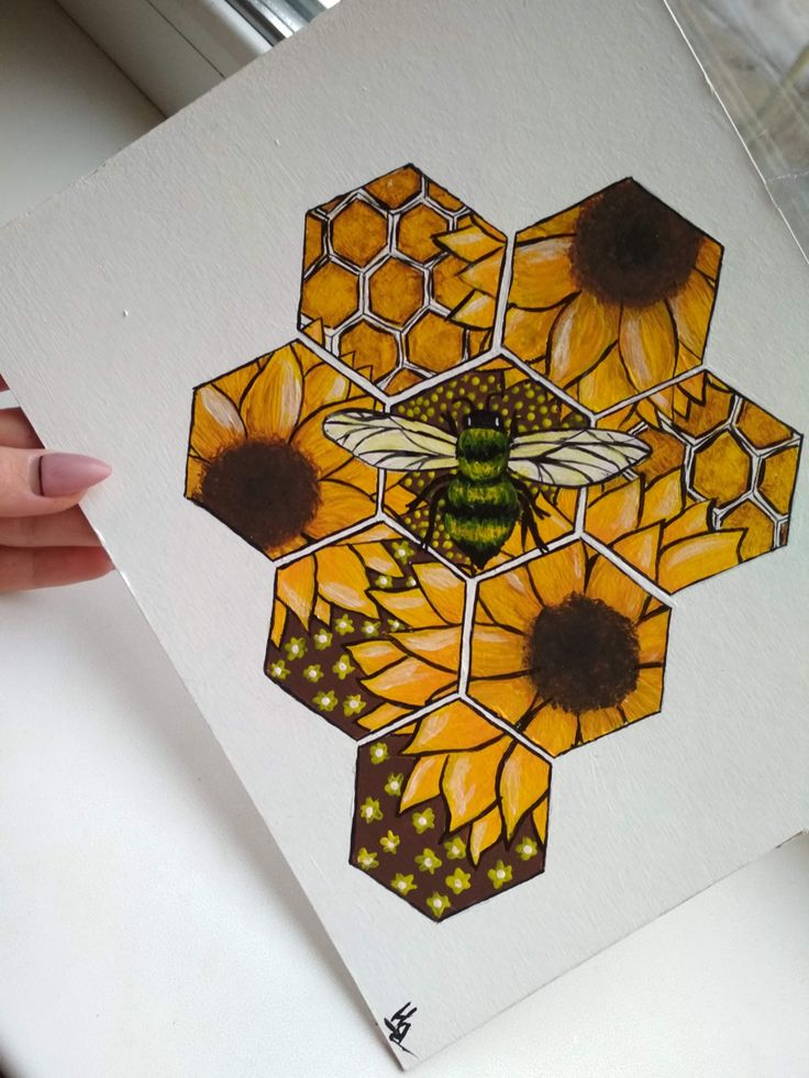 🐝🌻🍯 Honeycomb Painting Ideas, Honey Come Drawing, Bee Honeycomb Painting, Honey Comb Drawing Realistic, Hunny Comb Drawing, Honey Bee Art Painting, Beehive Drawing Honeycombs, Honey Comb Painting Easy, Honey Bee Drawing Honeycombs