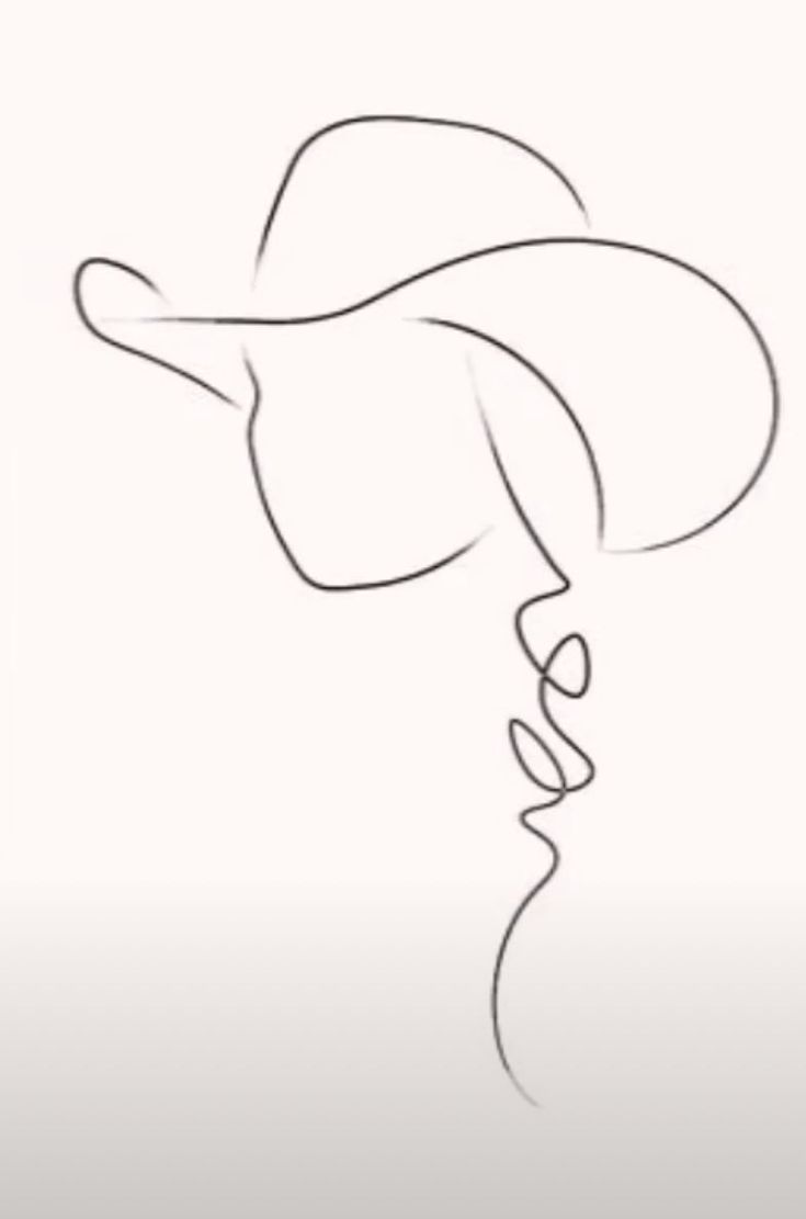 a drawing of a woman's hat