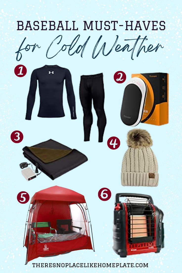 baseball must - haves for cold weather, including hats, gloves and blankets to keep warm